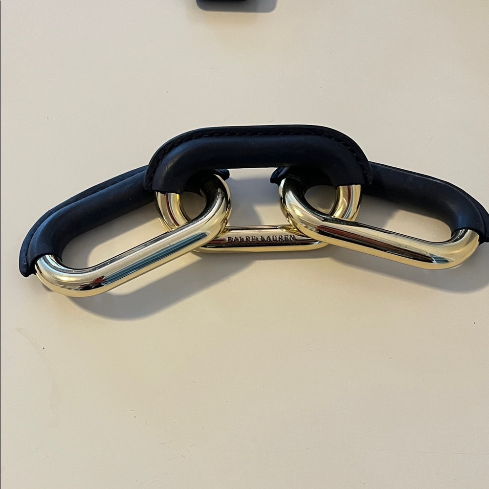 Ralph Lauren Navy and Gold Chain Link Paperweight Accessory
